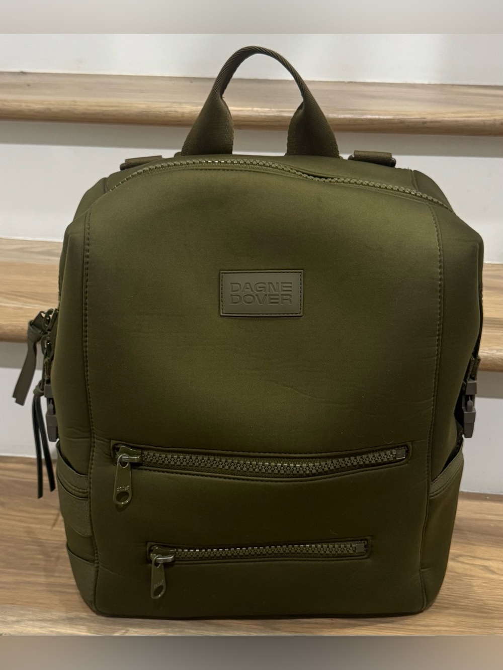 Dagne Dover Olive Green Neoprene Backpack